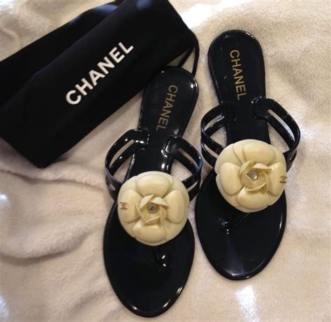 chanel white flower sandals|flat Chanel sandals women.